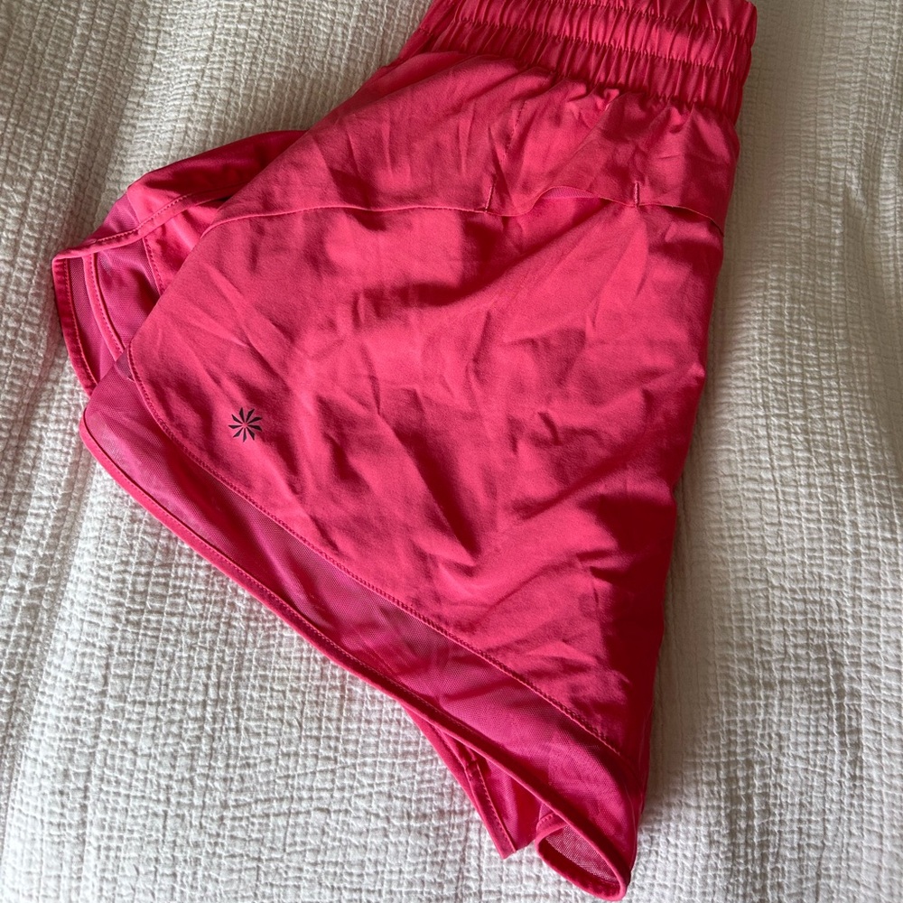 Athleta high rise mesh run racer — 3 in inseam